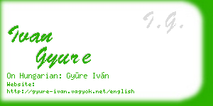 ivan gyure business card